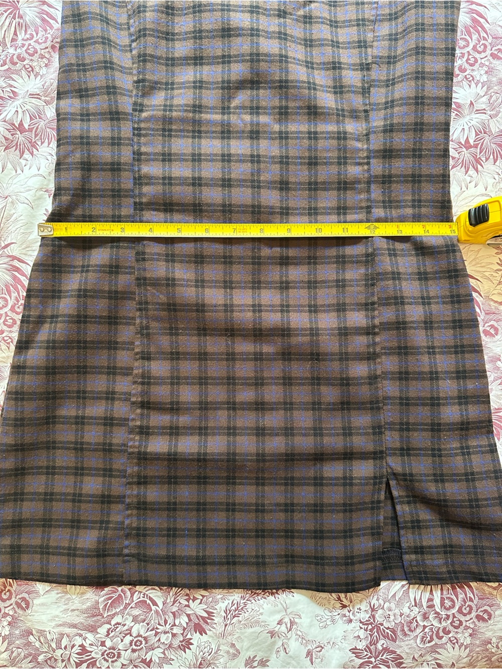 Sleeveless Plaid Shift Dress in Dark Plum - Picture 6 of 7